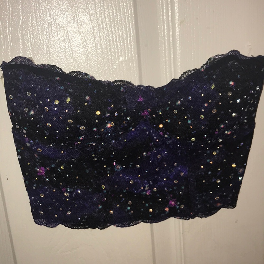 PINK Victoria’s Secret Navy Blue Lace Bandeau